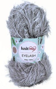 Пряжа Eyelash № 36 сірий "травка" Айлеш Knetme нитки для в"язання WB00488 фото