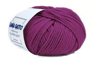 Super Soft № 13907 - фуксія мериносова пряжа для в"язання Супер Софт Lana Gatto Італія WB01252 фото