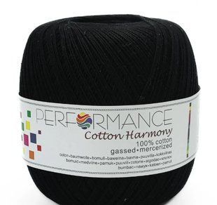 Пряжа Cotton Harmony № 1126 - чорний,100% бавовна, Performance (Болгарія) Коттон Хармони WB00983 фото