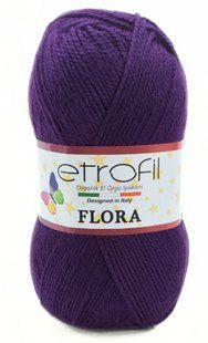 Пряжа для в"язання акрилова Flora № 70662 - баклажан Etrofil Флора WB01343 фото