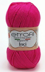 Акрилова пряжа Inci Etrofil № 73041 малина нитки для в"язання Інчи ЕтрофІл WB00511 фото