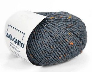 Пряжа твідова Everest Lana Gatto № 14610 синій Еверест Лана Гатто Італія WB01673 фото