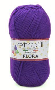Пряжа для в"язання акрилова Flora № 70670 - темно-фіолетовий Etrofil Флора WB01344 фото