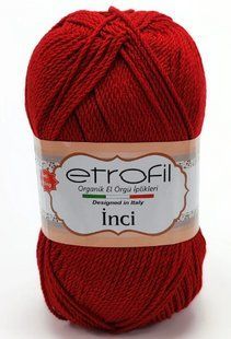 Акрилова пряжа Inci Etrofil № 73047 темний червоний нитки для в"язання Інчи ЕтрофІл WB00512 фото