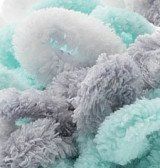 Пряжа для в'язання пальцями велюрова плюшева петлями PUFFY COLOR пуффи Колор № 6408 WB00823 фото
