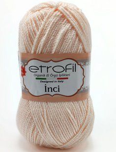Акрилова пряжа Inci Etrofil № 73094 персик нитки для в"язання Інчи ЕтрофІл WB00513 фото