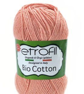 Bio Cotton № 10402 персик Etrofil 100% еко коттон бавовняна пряжа для в"язання WB00774 фото