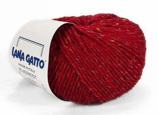 Пряжа твідова Everest Lana Gatto № 19246 червоний Еверест Лана Гатто Італія WB01675 фото
