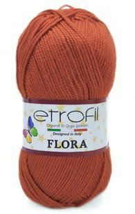 Пряжа для в"язання акрилова Flora № 72006 - теракот Etrofil Флора WB01347 фото