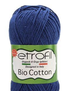 Bio Cotton № 10502 синій Etrofil 100% еко коттон бавовняна пряжа для в"язання WB00780 фото