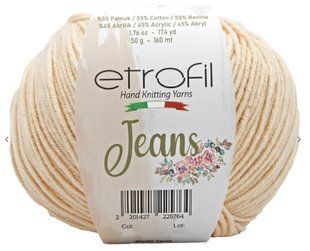 JEANS № 008 пудра Etrofil бавовна-акрил нитки пряжа для в"язання Етрофил WB00706 фото