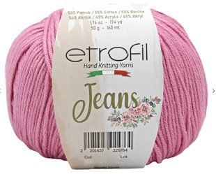 JEANS № 009 рожевий Etrofil бавовна-акрил нитки пряжа для в"язання Етрофил WB00707 фото