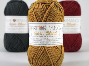 Пряжа Linen Blend № 22 червоний льон-бавовна Performance Лінен Бленд нитки для в"язання в мотках WB01007 фото