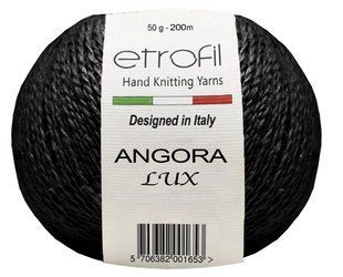Пряжа ANGORA LUX Etrofil № 70900 - чорний Ангора люкс нитки пряжа для в"язання WB00474 фото