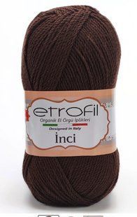 Акрилова пряжа Inci Etrofil № 70792 коричневий нитки для в"язання Інчи ЕтрофІл WB00502 фото
