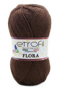 Пряжа для в"язання акрилова Flora № 70769 - шоколад Etrofil Флора WB01333 фото