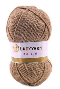 Акрилова пряжа Muffin № AHB030 беж Маффін нитки для в"язання WB00575 фото