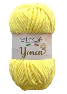 Yonca Baby Velvet № 70213 нитки плюшева пряжа для в"язання Енка Бебі Етрофил лимон WB00526 фото