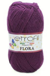 Пряжа для в"язання акрилова Flora № 70661 - сливовий Etrofil Флора WB01355 фото
