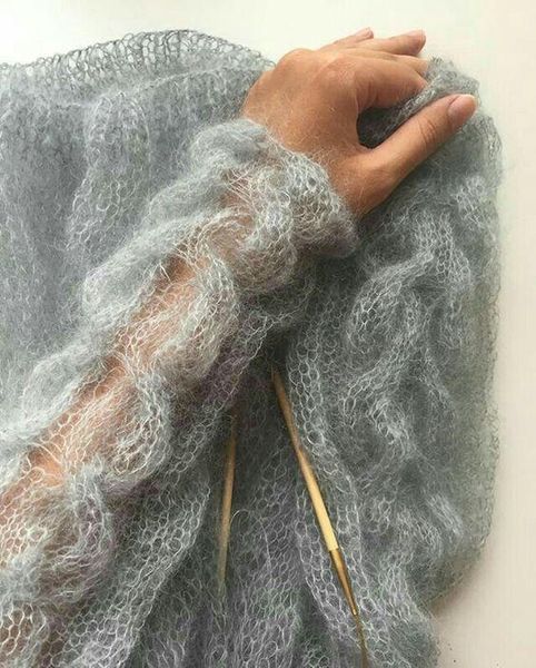 Silk Mohair Lux № Lana Gatto&nbsp;6093- пудровий Сілк мохер люкс Лана Гатто Італія WB01600 фото