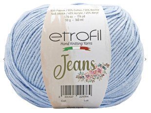 JEANS № 18 - блакитний Etrofil бавовна-акрил нитки пряжа для в"язання Етрофил WB00714 фото