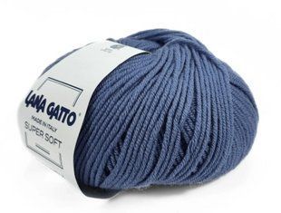 Super Soft № 10173 - синій мериносова пряжа для в"язання Супер Софт Lana Gatto Італія WB01226 фото