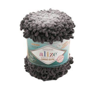 Пряжа PUFFY FINE OMBRE BATIK № 7243 Пуффи Файн нитки для в"язання руками плюшеві велюрові дрібні петлі WB01219 фото