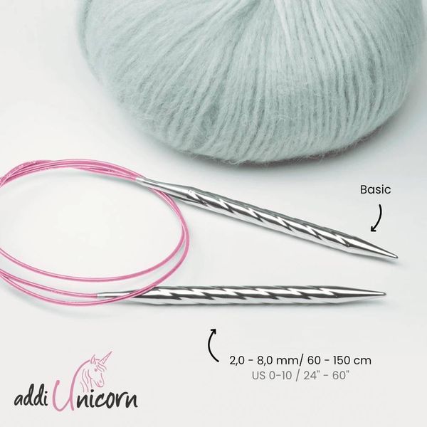 КРУГОВІ СПИЦІ ADDI UNICORN 80 СМ /АДДІ ЮНІКОРН ДЛЯ В"ЯЗАННЯ WB00310 фото