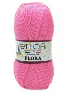 Пряжа для в"язання акрилова Flora № 73028 - рожевий Etrofil Флора WB01358 фото