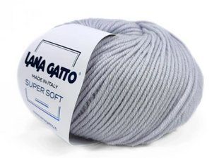 Super Soft № 12504 - сірий мериносова пряжа для в"язання Супер Софт Lana Gatto Італія WB01227 фото