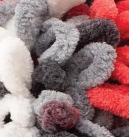 Нитки пряжа для в'язання велюрова плюшева петлями PUFFY FINE COLOR пуффи Файн Колор № 6518 WB01157 фото