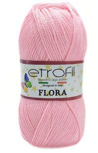 Пряжа для в"язання акрилова Flora № 73027 - рожевий Etrofil Флора WB01361 фото