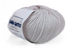 Super Soft № 13701 - беж мериносова пряжа для в"язання Супер Софт Lana Gatto Італія WB01229 фото