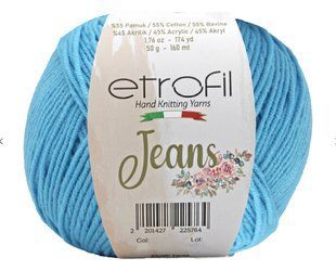 JEANS № 21 блакитний Etrofil бавовна-акрил нитки пряжа для в"язання Етрофил WB00717 фото