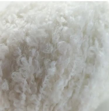 Пряжа букле CURLY ALPACA Knitme Курлі Альпака Кнітмі № КС 01 білий WB00422 фото