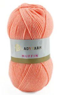 Акрилова пряжа Muffin № AHB046 лосось Маффін нитки для в"язання WB00584 фото