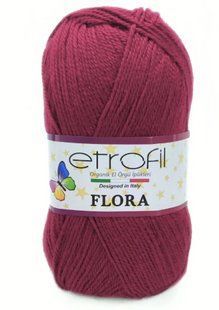 Пряжа для в"язання акрилова Flora № 73034 - вишня Etrofil Флора WB01362 фото