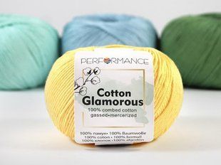 Бавовна Cotton Glamorous № 179 жовтий Performance, нитки пряжа для в"язання в мотках WB00990 фото