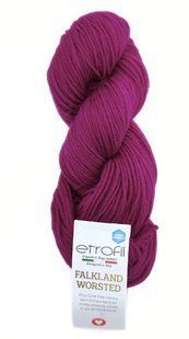 Мериносова пряжа Falkland Worsted Etrofil № 73160 фуксія нитки для в"язання Форкленд Ворстед WB00731 фото