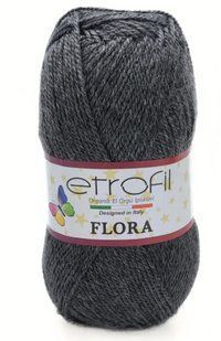Пряжа для в"язання акрилова Flora № 70966 - сірий Etrofil Флора WB01334 фото