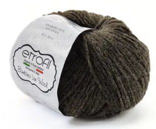 Пряжа BAMBINO LUX WOOL ETROFIL № 70701 - коричневий / БАМБІНО ЛЮКС ВУЛ нитки пряжа для "вязання WB00156 фото