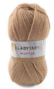 Акрилова пряжа Muffin № AHB045 беж Маффін нитки для в"язання WB00585 фото