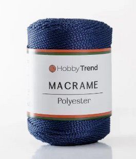 Пряжа Macrame №3 Hobbi Trend № 2001/236 синій Etrofil Туреччина WB01748 фото