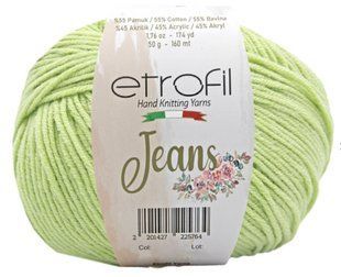 JEANS № 24 зелений чай Etrofil бавовна-акрил нитки пряжа для в"язання Етрофил WB00719 фото