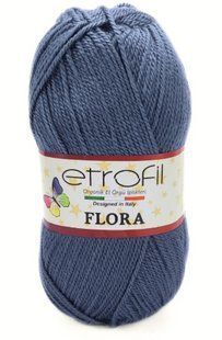 Пряжа для в"язання акрилова Flora № 75023 - денім Etrofil Флора WB01364 фото