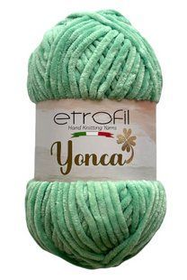 Yonca Baby Velvet № 70411 нитки плюшева пряжа для в"язання Енка Бебі Етрофил м'ята WB00536 фото