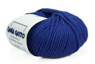 Super Soft № 13994 - синій мериносова пряжа для в"язання Супер Софт Lana Gatto Італія WB01232 фото