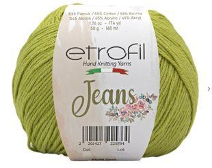 JEANS № 25 - фисташка Etrofil бавовна-акрил нитки пряжа для в"язання Етрофил WB00720 фото