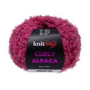 Пряжа букле CURLY ALPACA Knitme Курлі Альпака Кнітмі № КС 05 рожевий WB00452 фото