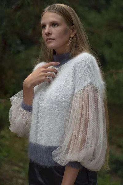 Silk Mohair Lux № Lana Gatto&nbsp;30480 темно - сірий Сілк мохер люкс Лана Гатто Італія WB01608 фото